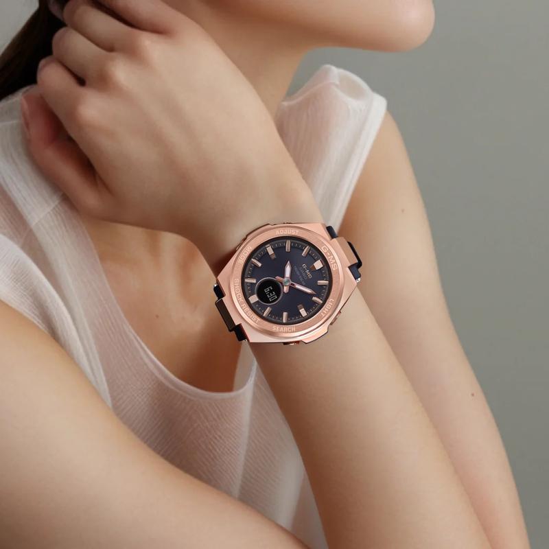 Casio BABY-G, Simple Temperament, Retro, Thin, Solar Powered Sports Light Storage, Waterproof, Quartz Movement, Resin Strap, Japanese MSG-S200G-5APRD