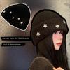 Five Pointed Star Ear Protecting Hat Thicken Beanies Cap Fashion Knitted Hat  Autumn And Winter
