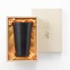 Tsubame Yamanaka Lacquer Straight Glass Double Walled Lacquer X 300cc Eco Bag Made In Vietnam Lacquer Made In Japan J-kitchens-bag Oboro/Black 7.5cm