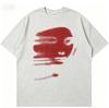 Unisex Blur Abstract Portrait Graphic T Shirt White Oversized Short Sleeve Art Streetwear Tops