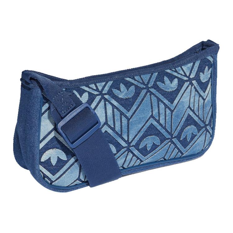 New Adidas Originals Cotton Shoulder Bag Crossbody Bag Regular Women's Denim Blue HD7017
