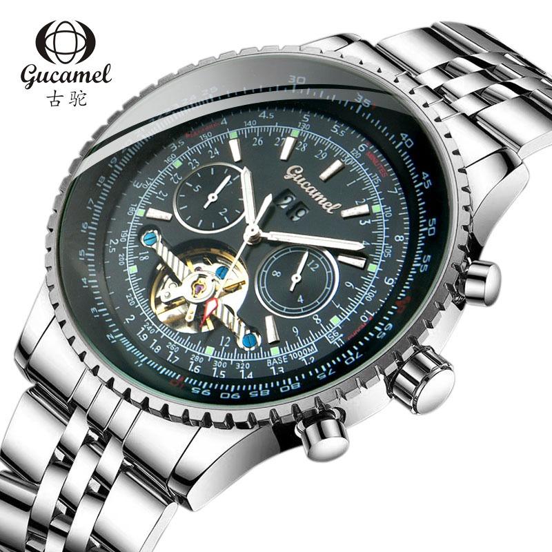 Watch Men's, Hollow Tourbillon Large Dial Business Men's Automatic Mechanical Watch, Men's Watch