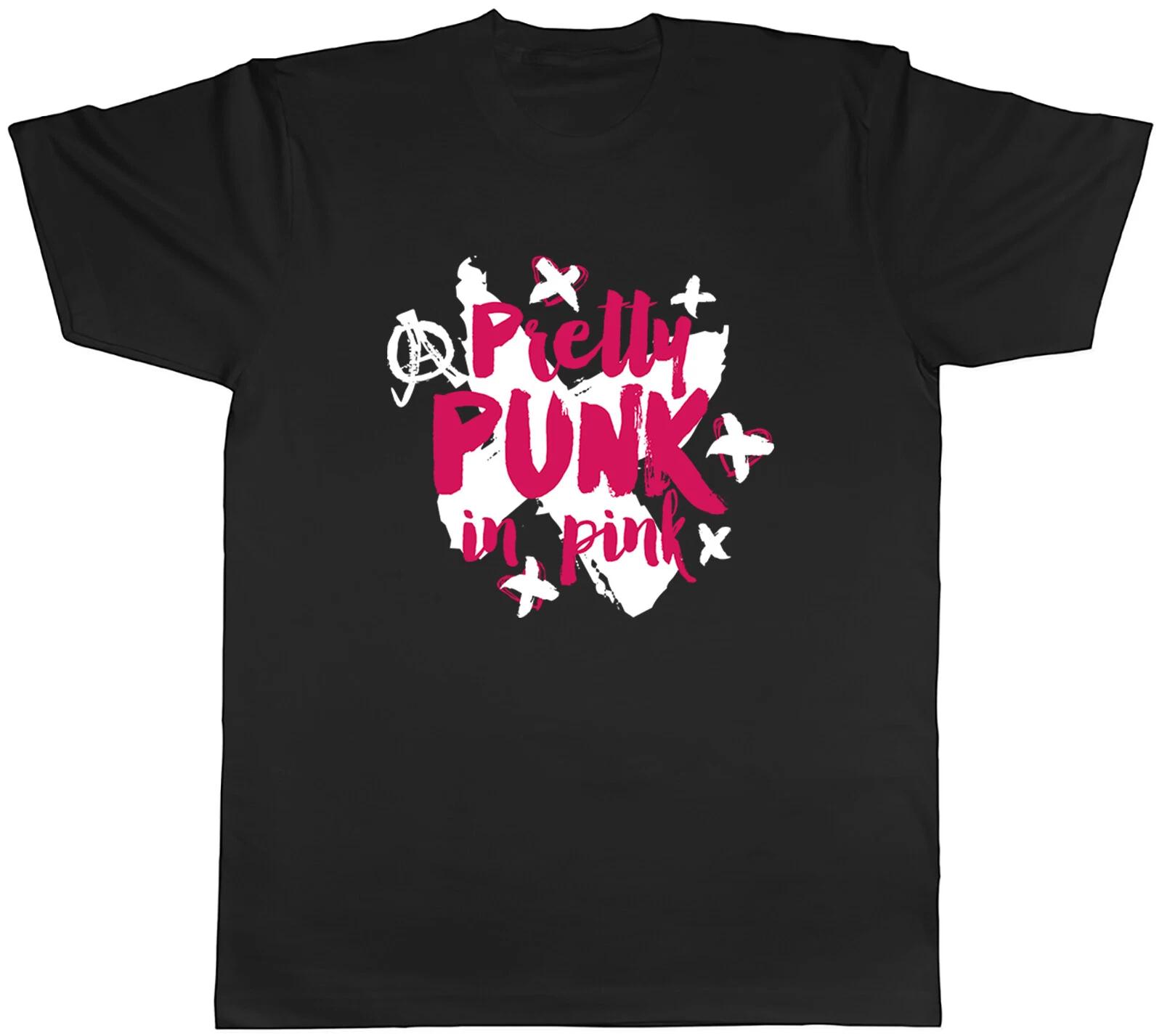Pretty Punk In Pink Rock Mens Unisex T-Shirt Tee XXXXL