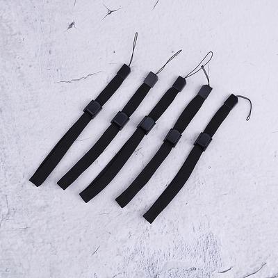 5X Cordon de Poignet Noir Lanière Dragonne Cordelette de Poignée pour Manette Télécommande Nintendo Wii