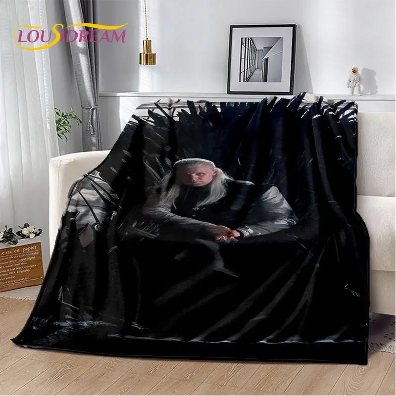 House of The Dragon TV-Film Weiche Plüschdecke, Flanelldecke Überwurfdecke für Wohnzimmer Schlafzimmer Bett Sofa Picknickdecke Kinder