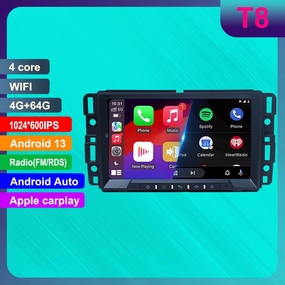 Chevrolet GMC In-Car Navigation Android GPS HD Reverse Camera & CarPlay Player