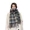 Hochwertiger Schal im koreanischen Stil mit Karomuster: Warmer, verdickter Kaschmir-ähnlicher Schal für Studenten und Paare