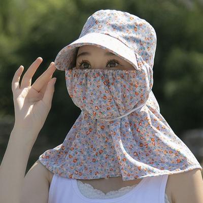 Sun Protection Neck Protective Cover Cap Ear Flap Sunscreen Bucket Hat Women Sun Hat  Riding