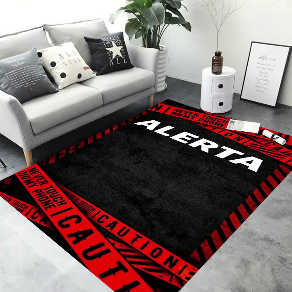 Vintage Warning Board Carpet Never Touch My Phone Warning Cool Rug Esports Room Chair Anti Slip Pad Gaming Enthusiast Carpet