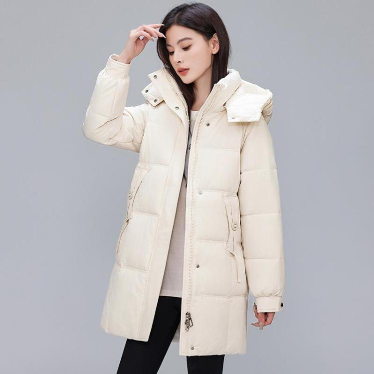 New Style Winter Fashion Women's Mid-length Down Jacket Super Good-looking Thickened Warm Duck Down Jacket
