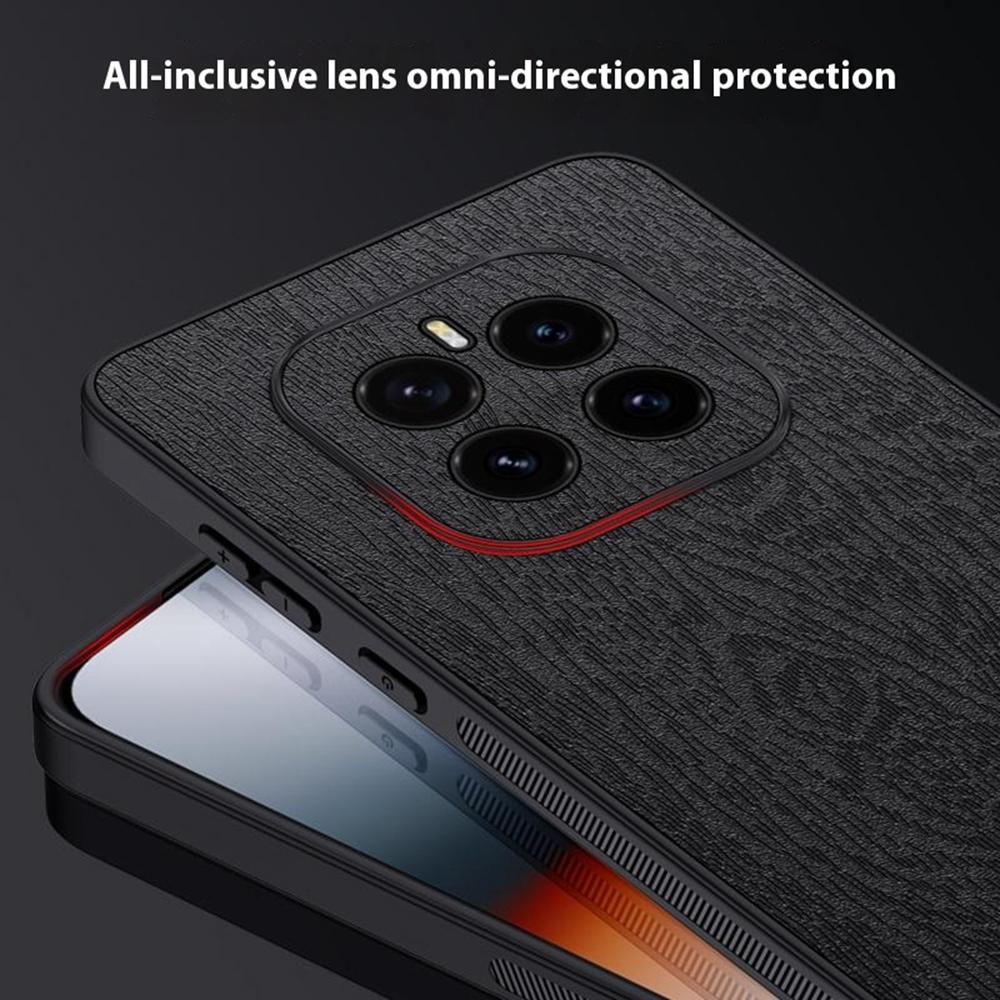 For Honor GT Pro Case Wood Texture PU Leather Coated PC TPU Phone Cover