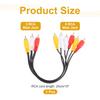 uxcell AV Audio Video Splitter 3 RCA Female Jacks to 6 RCA Female 25cm Composite Video Splitter Adapter Output Cable Cable, Jacks,
