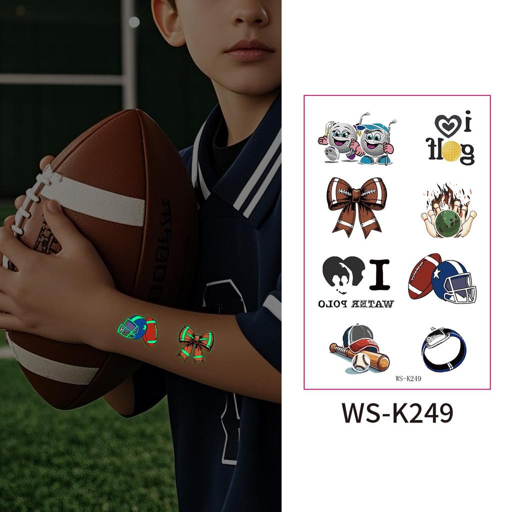 Luminous Waterproof Sport Tattoo Stickers for Night Workouts – Temporary Glow Arm & Face Stickers