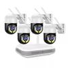 iCSee 4-Way WiFi NVR Surveillance Kit: Outdoor HD Bullet & Dome Cameras, Night Vision, Full-Color Monitoring