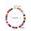 1Pcs Chunky Summer Beach Statement Jewelry Gifts Boho Colorful Acrylic Beaded Choker Necklace For Women