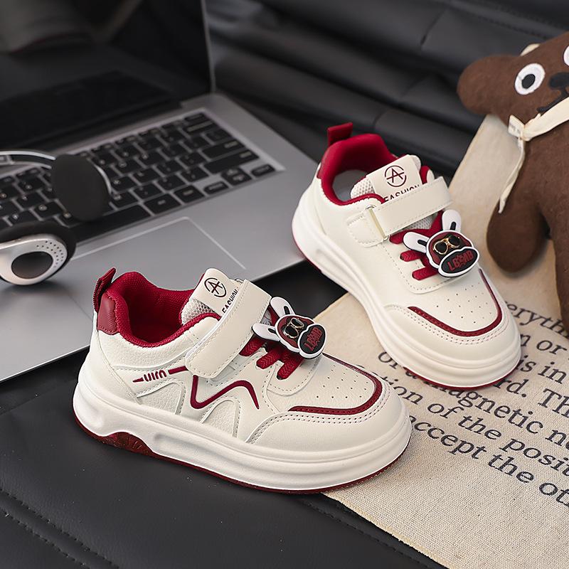 

Girls sneakers for spring and autumn, new children s casual shoes, school white shoes, student shoes, fashionable shoes for older children 26-31One Hand6Double