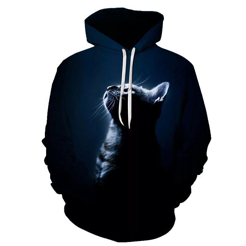 Neues Super Süßes 3D Katzen Kapuzensweatshirt Für Männer Und Frauen DIY Kapuzen Herbst Junge Und Mädchen Tier Weißes Street Outfit Pullover