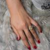 GICA GEMA Sterling Silver Wedding Rings For Women Big Oval Pink White Yellow High Carbon Diamond Party Fine Jewelry