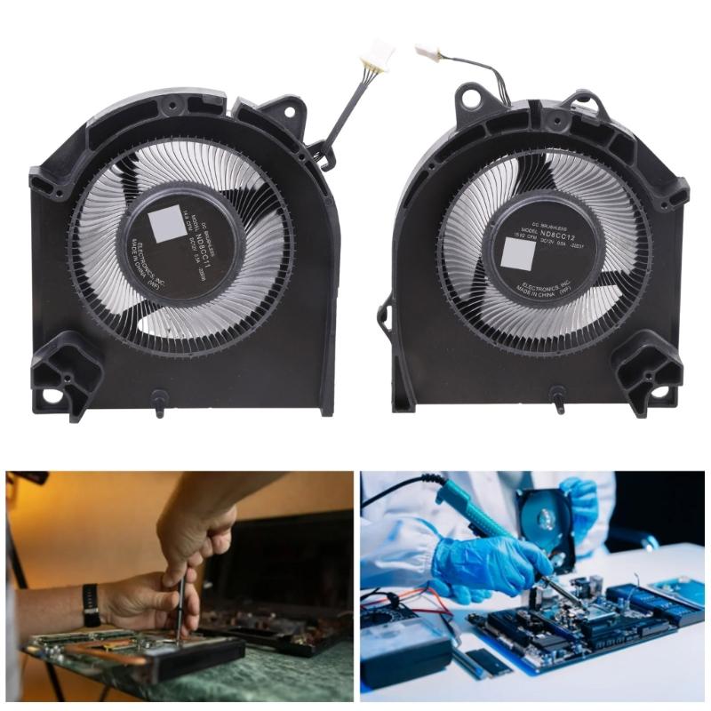 Low Noise Laptop CPU Fan Efficient Heat Dissipation Metal Easy Installation For G15 5530 2013 CPU GPU Cooling