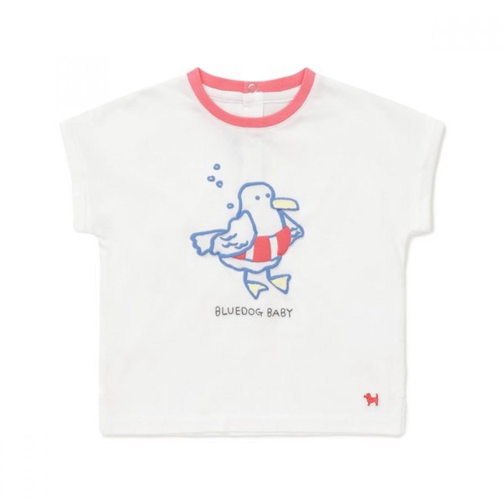 

Bluedog Baby Ocean Friends ShorT Sleeve T shirT 46314 332 08 Ivory/6 years old (120)