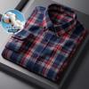 Men's Brushed Plaid Long Sleeve Comfort Shirts Spring Autumn Fashion Casual Daily Commute Bussiness Regular Slim Checked Blouses