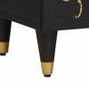 Nightstand with Door Black 40 x 33 x 46 cm Solid Mango Wood