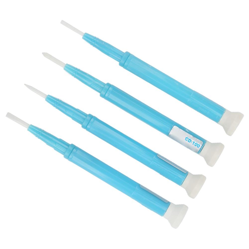 4PCS Slotted/Flat Head Ceramic Screwdriver Set Plastic Handle 1.3mm, 1.8mm, 2.0mm, 2.6mm Ceramic Slotted Screwdriver Ceramic Tip