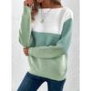 Women S Knitted Pullover Sweater Round Neck Long Sleeve Casual Top