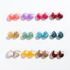 9Pairs Multicolour Acrylic Chunky Water Drop Earring Dupes for Women Retro Resin Small Dome Earring Fashion Jewelry Set Gifts