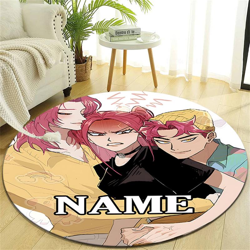 Personalized K-KPop Demon Hunters Round Chair Office Rug - Perfect for Mat, Office Chair & More - Ideal Gift for Birthdays and Holidays