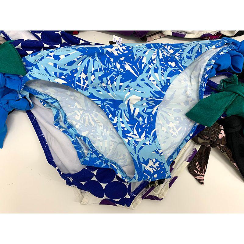 

European and American-Style Low-Waist Briefs Bikini Swimsuits Blue Coconut Grove Size 12 (hip 93-100cm)