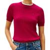 Tommy Hilfiger Round Neck Soft Comfortable Simple Short Sleeve Sweater Women Sweater XW07177-VWU