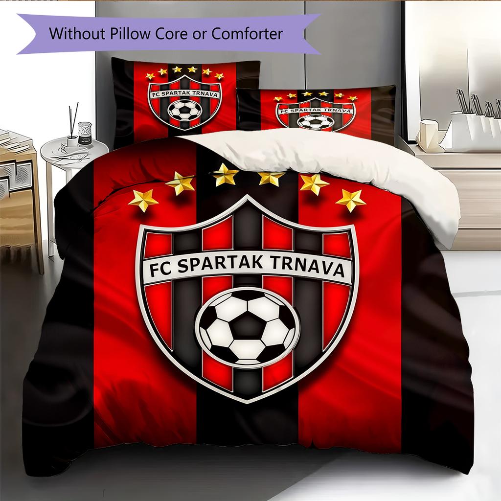 FC Spartak Trnava Pattern Bedding Home Decoration Birthday Gift (1 * duvet cover + 2 * pillowcase, without core)