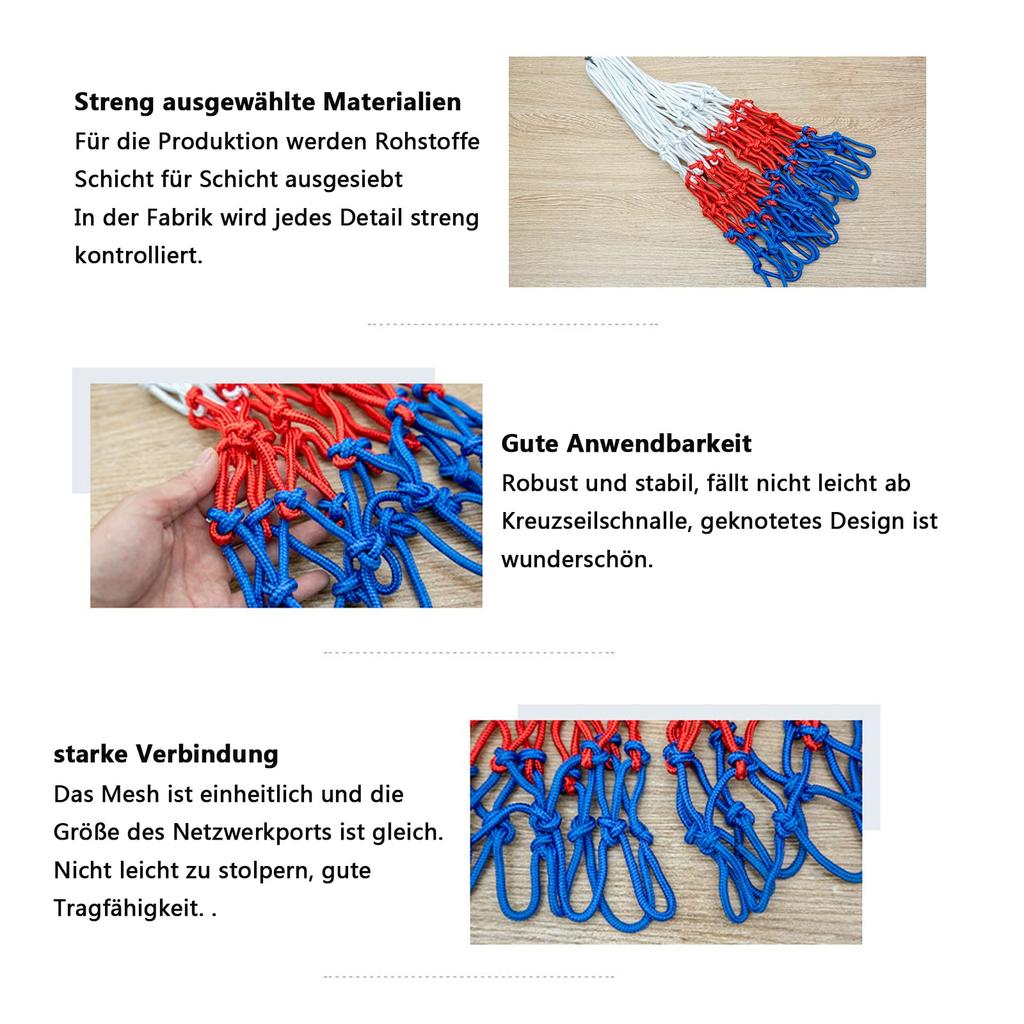 SHULLIIN Plasă Coș de Baschet Minge și Plasă Inel Minge Gol Gol Plasă Inel pentru Standard Universal Ușor de Înlocuit Set din 2 Piese, Înlocuire, Plasă,