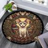 Celtic Cats Yarn Round Area Rug Under Office Chairs Bedroom Living Room Home Decor