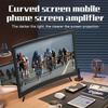 HD Phone Screen Amplifier with Holder 3D Large Magnifier Movie Video Amplifier Screen Smart Phone Magnifying Curved Screen