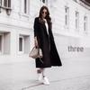 2026 V-neck Tie-Up Wool Coat: Autumn/Winter Long-Sleeved Women's Fashion