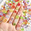 30Pcs/Bag Resin Fruit Nail Charms Lemon Shape Flatback Nail Rhinestones 3D Nail Art Charms  Nail Art