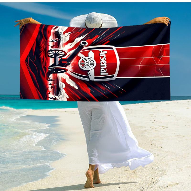 1pc A-Arsenal Beach Towel, Comfortable and Thick, and Swimming/Bath/Picnic/Camping Towel, Suitable for Seaside Beaches