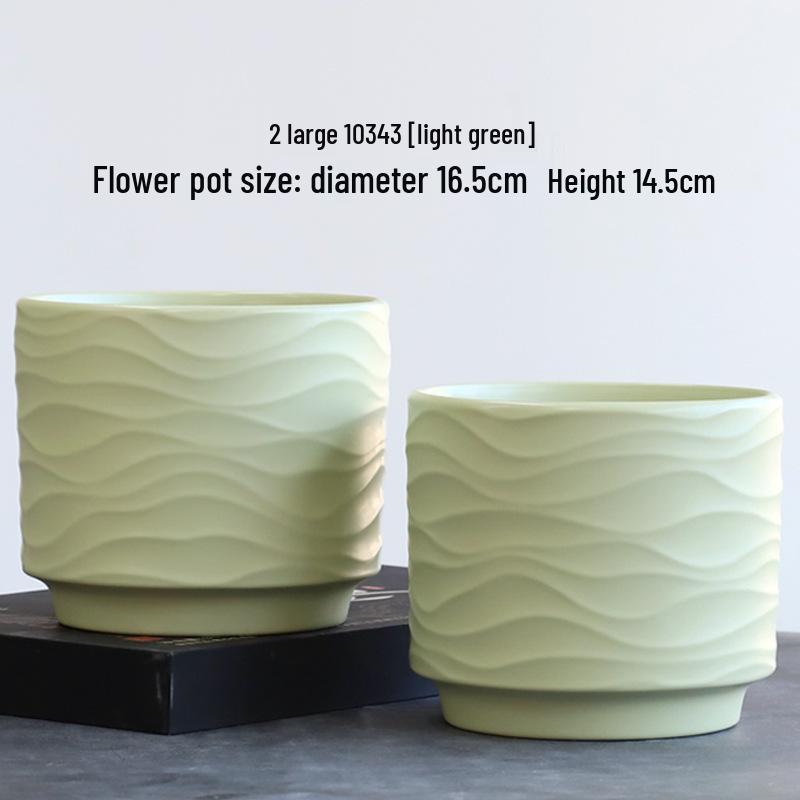 Nordic Minimalist Ceramic Flower Pot with Tray for Phalaenopsis, Orchid, and Succulent Plants