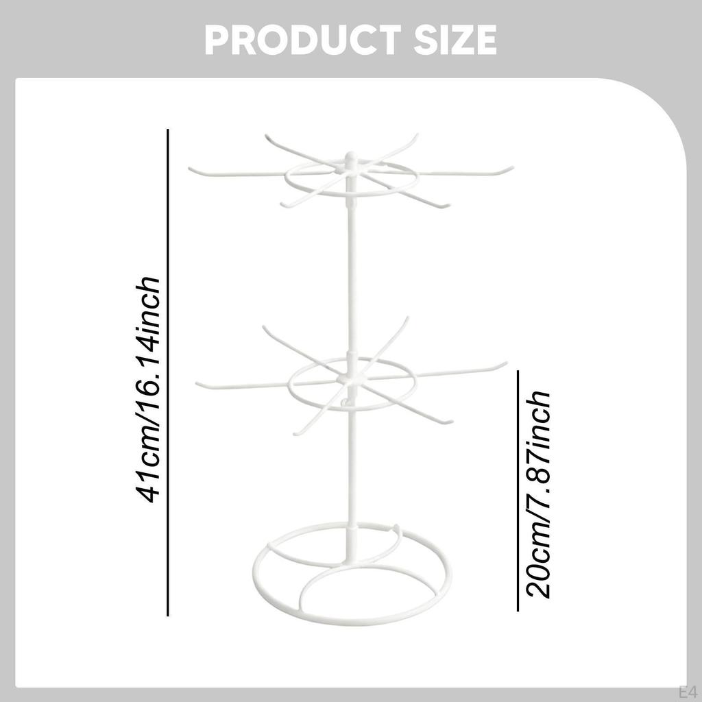 2 Tier Keychain Display Stand Earring for Earrings Exhibitions Necklace