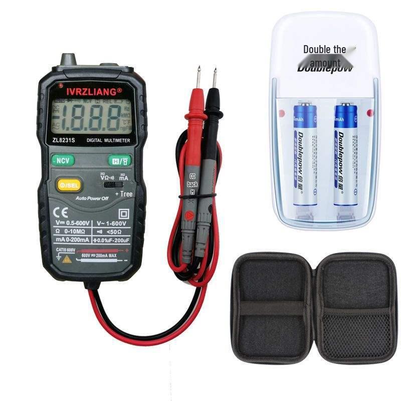 High-Precision Digital Multi-Tester for Electricians - Compact, Auto, Anti-Burn