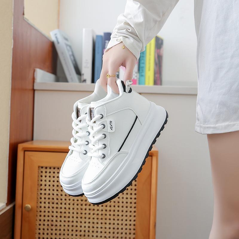 Little white shoes new winter student versatile casual trendy shoes platform high top board shoes 1