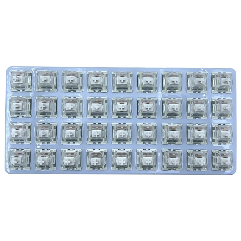 Gateron Pro Switch 3 Pin RGB Yellow Red Brown Compatible MX Mechanical Keyboard Pre-lubricated (72pcs White)