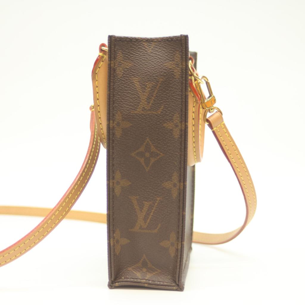 LOUIS VUITTON M81295 Monogram Petite Sac Pla Shoulder bag BrownUsed
