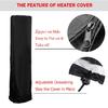 Patio Heater Cover, Outdoor Standing Square Heater Covers with Zipper Waterproof Windproof Thicker Oxford (Black, 87" H X 21" W X 24" D Inch)