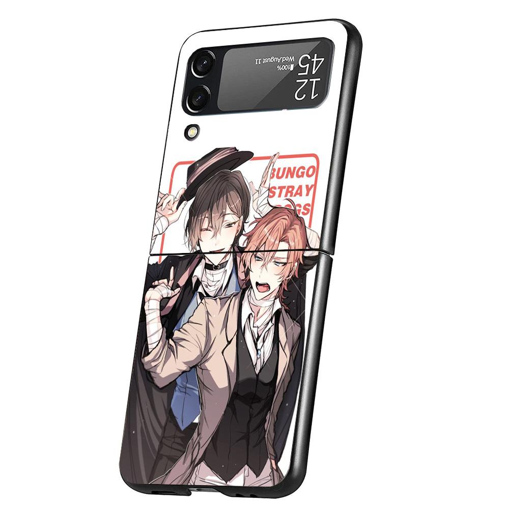 Bungo Stray Dogs Double Black Cover Phone Case For Samsung Galaxy Z Flip 7 6 5 4 3 5G Flip7 Flip6 Flip5 Flip4 Flip3 Black Fundas