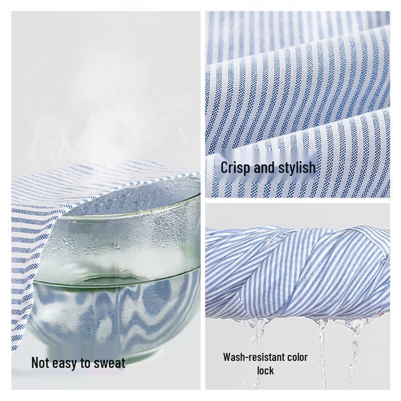 MINISO Men's Striped Casual Long Sleeve Shirt