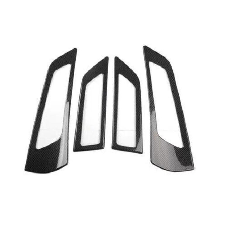 4PCS Carbon Fiber Frame Trim Door Handle Lock For Jaguar F-pace 2017-2020