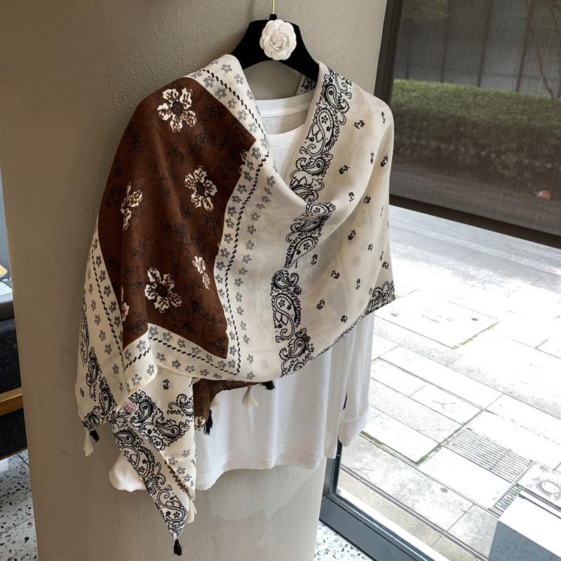 Soft Vintage Lightweight Scarf For All Season Sun Protection